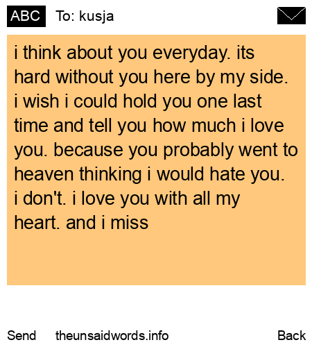 unsent message to kusja