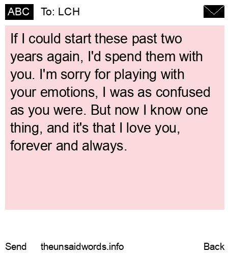unsent message to LCH
