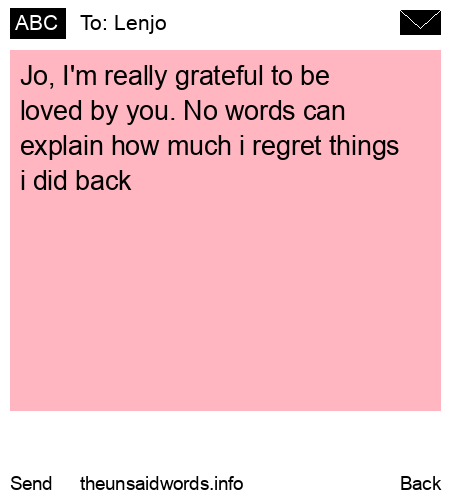 unsent message to Lenjo
