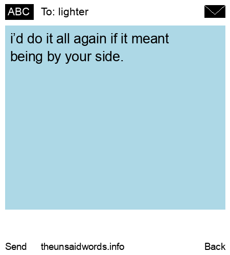 unsent message to lighter