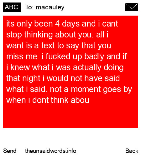 unsent message to macauley