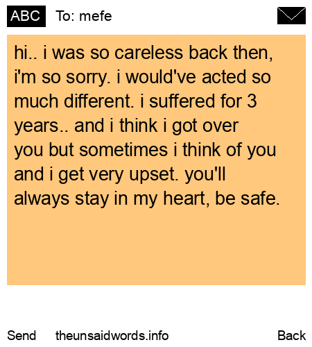 unsent message to mefe