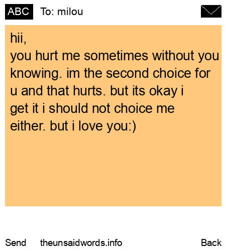 unsent message to milou