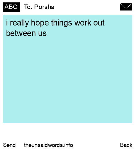 unsent message to Porsha 