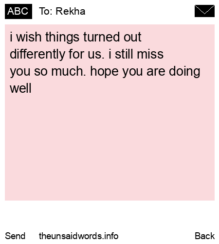 unsent message to Rekha