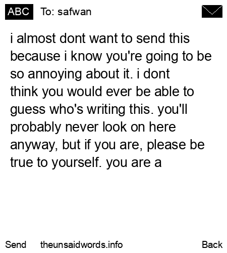 unsent message to safwan