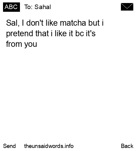 unsent message to Sahal