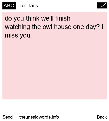 unsent message to Tails