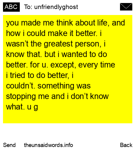 unsent message to unfriendlyghost