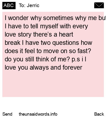 unsent message to Jerric