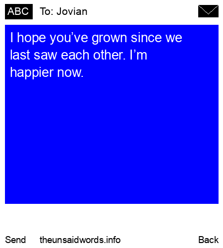 unsent message to Jovian