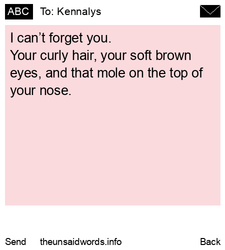 unsent message to Kennalys