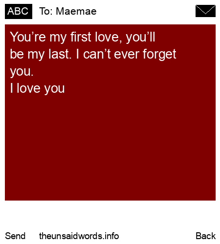 unsent message to Maemae