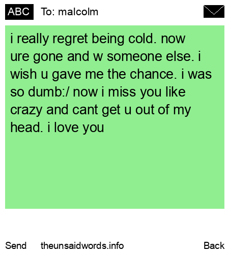 unsent message to malcolm