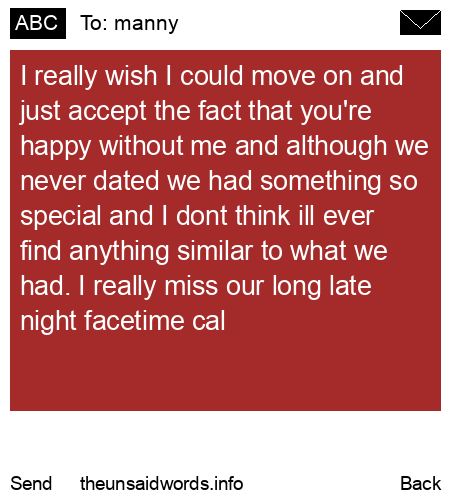 unsent message to manny