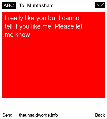 unsent message to Muhtasham 