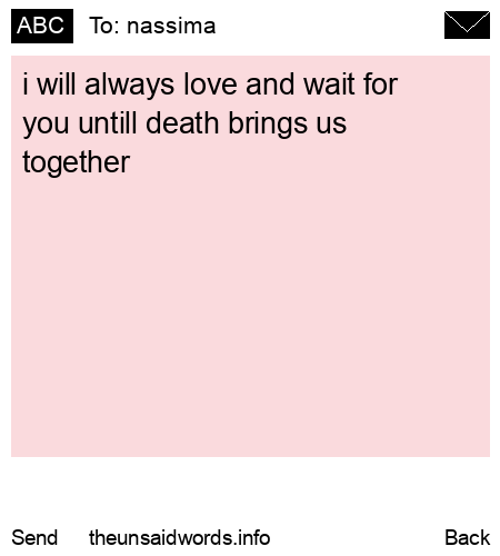 unsent message to nassima