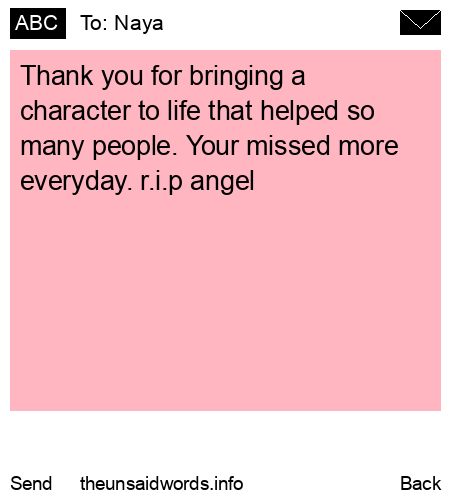 unsent message to Naya