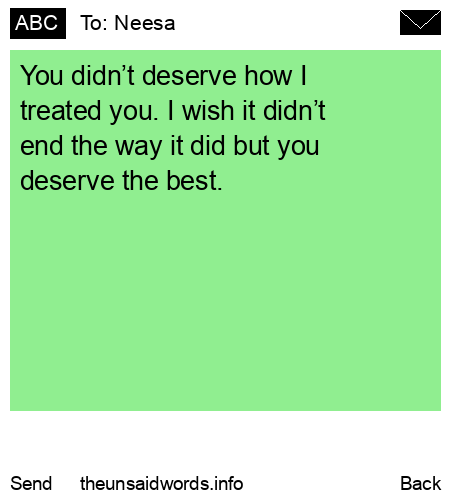 unsent message to Neesa