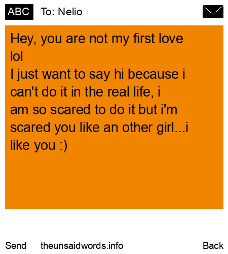 unsent message to Nelio