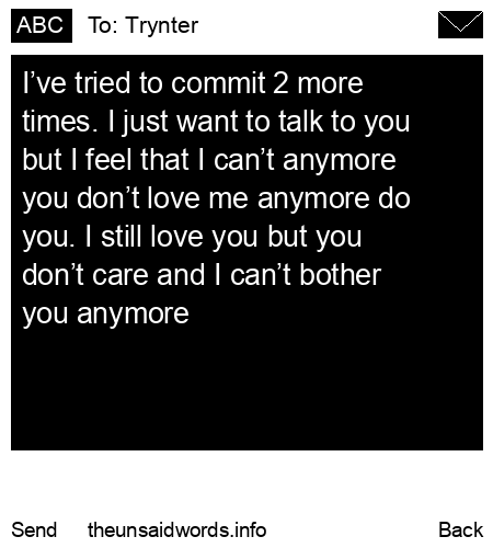 unsent message to Trynter