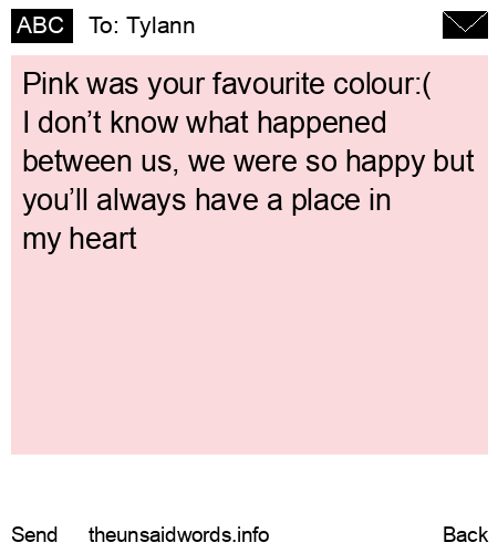 unsent message to Tylann