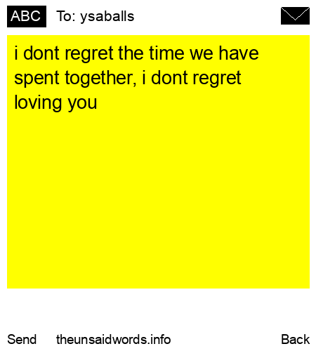 unsent message to ysaballs