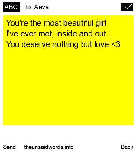 unsent message to Aeva