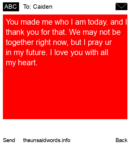 unsent message to Caiden