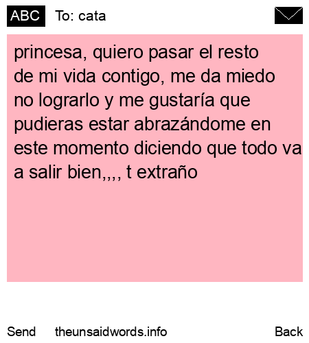 unsent message to cata