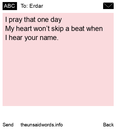 unsent message to Erdar