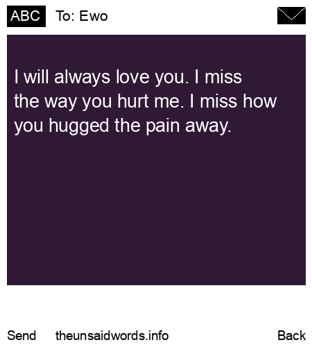 unsent message to Ewo