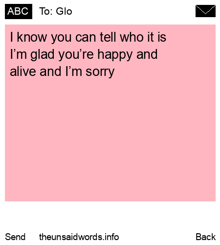 unsent message to Glo