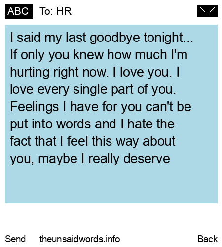 unsent message to HR