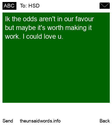 unsent message to HSD