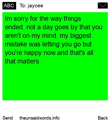 unsent message to jaycee