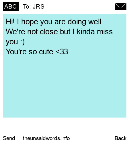 unsent message to JRS