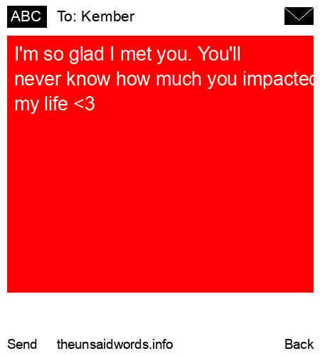 unsent message to Kember