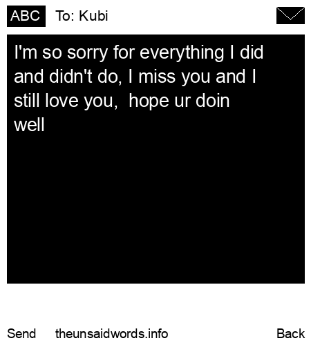 unsent message to Kubi