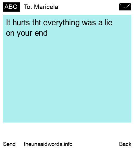 unsent message to Maricela