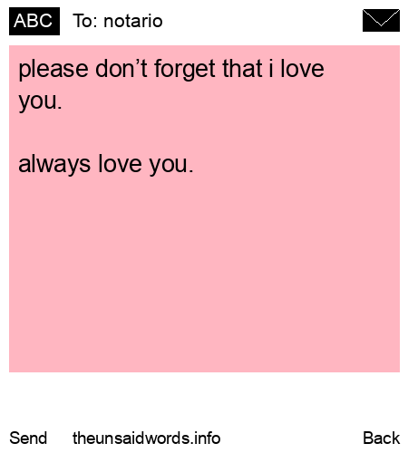 unsent message to notario
