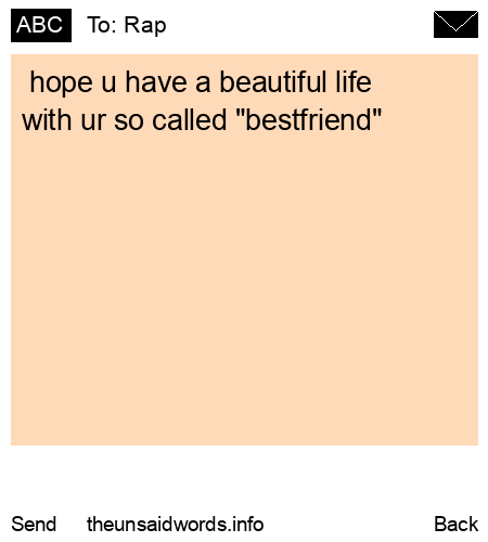 unsent message to Rap