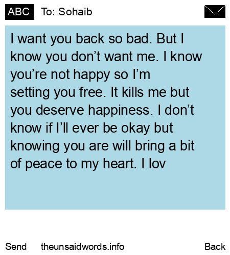 unsent message to Sohaib