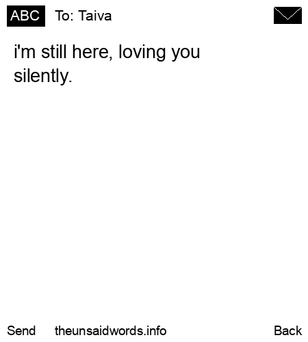 unsent message to Taiva