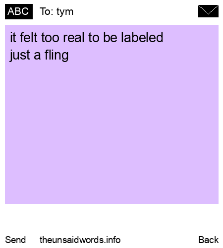 unsent message to tym
