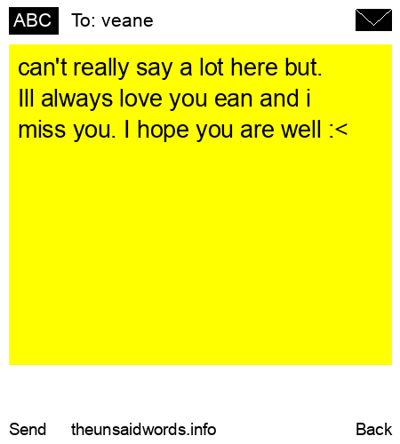 unsent message to veane