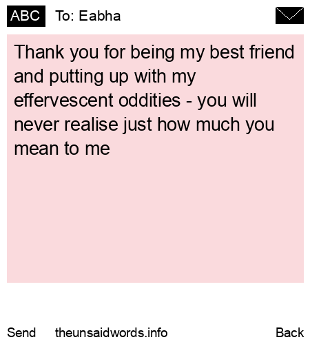 unsent message to Eabha