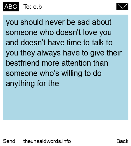 unsent message to e.b