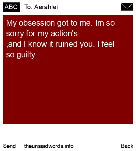 unsent message to Aerahlei