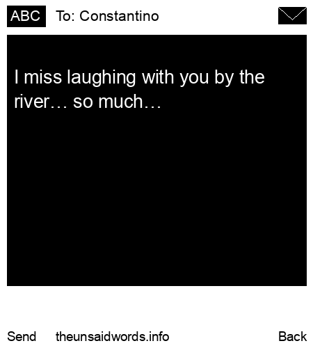 unsent message to Constantino